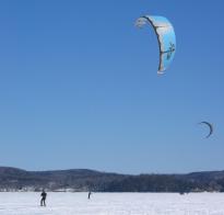 Blue tube kite